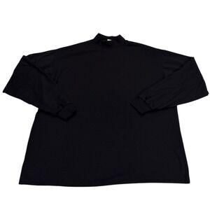 Vintage Gator Athletics Black Mock Neck Turtleneck Shirt‎ Mens XL Made in USA